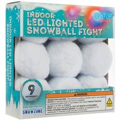 the snowball light is packaged in a box