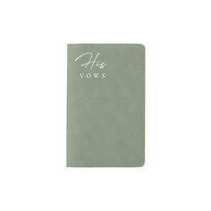 a green notebook with the word wows written on it's front and side