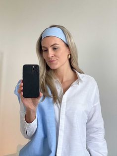 Maintain a natural look with the 100% linen headband in ivory blue color. The linen fabric, a natural fiber, is breathable and highly absorbent, making it an ideal choice for a comfortable and chic headband.🤍🌱 Crafted in our atelier in the Netherlands, this headband is designed for a loose fit, available in 3 different sizes. 🤍 The headband is made of 100% linen  🤍 Choose between size s,m,l (please have a look at the size chart at the featured images) 🤍 Super soft and stretchy, made to fit Linen Headband, Headband Crafts, Chic Headband, Eco Friendly Accessories, Colour Light, Bad Hair Day, Turbans, Blue Colour, Hair Accessories Headbands