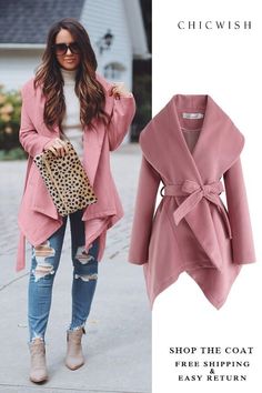 Rabato Coat, Fall Fashion Coats, Colored Glasses, Collar Coat, 2020 Fashion, Pinterest Fashion, Coat Design, Girl Coat, Work Attire