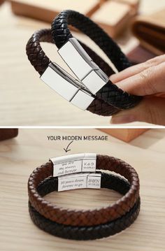 two different types of leather bracelets