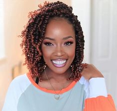 3packs Twist Hair Pre-Twisted Crochet Braids Short Curly Synthetic Braiding Hair | eBay Tiana Passion Twist, Crochet Passion Twist, Ocean Wave Crochet Hair, Passion Twist Crochet, Passion Twist Hair, Cabello Afro Natural, Curly Crochet Hair Styles, Crochet Hair Extensions, Marley Hair