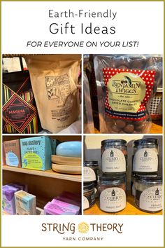 the earth - friendly gift ideas for everyone on your list are featured in this post