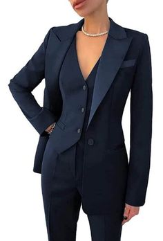 Women Tuxedo Double Breasted Two Piece Suit in Satin Lapel/women's suit set/women's suit set/wedding suit/business suit/formal suit. >>PLEASE CHECK THE SIZE CHART BEFORE PLACING THE ORDER<< We make the suit according to our Standard size chart, If you are not sure about your size/measurement, please give your body measurement in inches, so we make perfect suit for you. In Case If You Want to share you Measurements please share 1.Shoulder( From one Shoulder to another behind the neck line) 2.Slee Pantsuit Wedding, Business Jacket, Pantsuits For Women, Blazer Set, Blazer Vest, 3 Piece Suits, Business Suit, Blazer Fashion