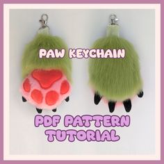 the paw keychain has been made to look like an animal