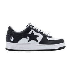 Wmns Bapesta #4 L 'Black' Bape Star, Bapesta Shoes, Bape Shoes, Bape Sneakers, Bape Sta, Pretty Sneakers, Painted Canvas Shoes, Ape Bape, Dr Shoes