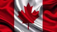 a canadian flag with the words canada day flag written in white and red on it