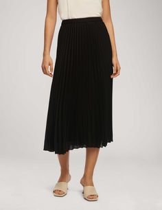 Solid Pull On Pleated Skirt Black Ocean, Ocean Sky, Stylish Skirts, Seamless Transition, Night Looks, Skirts For Sale, Anne Klein, Pleated Skirt, Work Wear