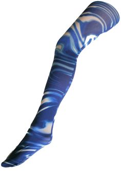 "FULL FOOT Patterned Printed Tights  PLENTY OF STRETCH -  Item is digitally printed made to order Blue & White Swirly 60's ONE SIZE FITS TO 42\" HIP - 8 to size 14 UK approx. TOP QUALITY PRINT AND THICKNESS, more styles in our shop  90% + NYLON" Blue Stretch Hosiery For Party, Blue Stretch Party Hosiery, Fitted Multicolor Thigh High Tights, Retro Thigh-high Stretch Tights, Fitted Multicolor Thigh-high Tights, Retro Thigh High Stretch Tights, Trendy Fitted Blue Hosiery, Retro Thigh-high Fitted Tights, Blue Fitted Trendy Tights