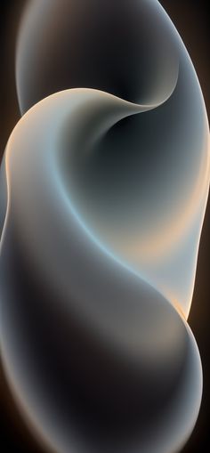 an abstract photo with white and blue colors on black background in the shape of a wave