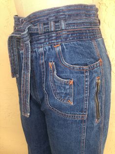 "SUPER SUPER RARE - Vintage 1970s N'est Ce Pas Blue Denim \"STAR\" Jeans - Rare Larger Size 13/14 LOVE ROCKS VINTAGE ITEM DETAILS & DESCRIPTION . High Rise . Zip & Button Fly . Pockets Label: N'est Ce Pas Size: 13/14 - Refer to measurements - Vintage size tends to run smaller. NO RETURNS FOR NOT FITTING! Era: est. 1970s Color: Medium Wash Blue Denim - refer to Photographs Material: Cotton Denim Condition: Excellent - True Vintage - previously owned - expect vintage wear & condition. Vintage Denim Bottoms For Fall, Vintage Medium Wash Bottoms For Fall, Retro Denim Pants With Belt Loops, Vintage Denim Blue Pants For Summer, Retro Denim Blue Pants With Belt Loops, Retro Jeans With Belt Loops For Fall, Retro High Waist Jeans With Belt Loops, Retro Fitted Jeans, Fitted Retro Jeans