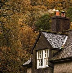 Chimney Pots, Woodland Cottage, Top Producer, English Country Cottage, Cottage Retreat, Cottage In The Woods, Autumn Cozy