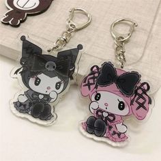 Kawaii Acrylic Mini Keychain Experience the cuteness overload with our Kawaii Acrylic Mini Keychain! Made with high-quality acrylic, this keychain is not only durable but also adds a touch of adorable to your everyday items. Perfect for adding to your keys, backpack or purse. Carry a little kawaii with you wherever you go! Keychain Acrylic, Acrylic Bag, Kuromi My Melody, Hello Kitty Aesthetic, My Melody Kuromi, Backpack Decoration, Acrylic Keychains, Hello Kitty Items, Cute Keychain