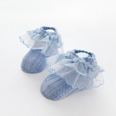 Sweet Lace Mesh Socks Wholesale children's clothing - PrettyKid White Non-slip Socks For Summer, Cute Elastic Spring Socks, Cute Elastic Socks For Spring, Blue Cotton Socks For Summer, Cute Blue Spring Socks, Cute Non-slip Socks For Spring, Casual Blue Socks For Summer, Spring Elastic Footless Socks, Cute Blue Socks For Playtime