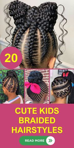 Dive into the world of cute kids braided hairstyles 2024, specially curated for black natural hair. These styles range from quick braided ponytails to intricate Fulani patterns, ideal for African American children. Each hairstyle is a testament to the versatility of natural hair, making them perfect for 6th graders and younger children. Easter Braids For Black Kids, Protective Styles For Black Girls Kids, Black Kid Braid Styles, Ponytail Braid Hairstyles Black Kids, Braided Updo For Black Kids, Kids Braided Updo Hairstyles, Fulani Patterns, Quick Kids Braided Hairstyles, Little African American Girl Hairstyles Natural Hair