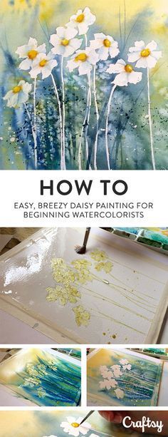 how to paint flowers with watercolors on paper