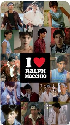 i love ralph machchio collage with images of the same man and his name