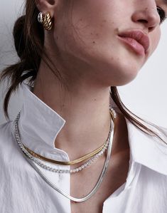 Herringbone Chain Necklace Clavicle Link Chain Jewelry For Layering, Everyday Jewelry Clavicle Chain Link, Gold Snake Chain Necklace For Layering, Minimalist Double Snake Chain Jewelry, Dainty Snake Chain Necklace For Everyday, Elegant Everyday Snake Chain Necklace, Snake Chain Jewelry For Layering, Snake Chain Gold Necklace For Layering, Timeless Snake Chain Necklaces