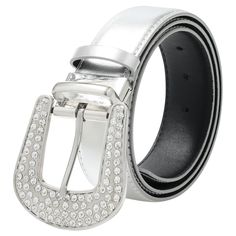 PRICES MAY VARY. 【Two-in-One Belt】: This reversible rhinestone buckle belt is made of PU leather fabric, comfortable and durable; one belt has two colors, one side is a shiny sequin belt, and the other side is a regular leather belt. 2 colors, 2 styles, which can be matched with different types of clothes 【Eye-catching Design】: The reversible belt has a rotating rhinestone buckle. You can easily change to the other side of the belt by grabbing both ends of the buckle, pulling it, and rotating it Sequin Belt, Bling Belt, Belt For Jeans, Y2k Belt, Bling Belts, Punk Design, Western Vintage, Cowgirl Chic, Belt For Women