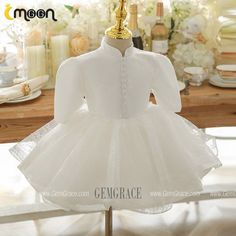 10% off now|Free shipping world-wide. White Lace Ruffled Ballgown Flower Girl Dress with Sleeves at GemGrace. Click to learn our pro custom-made service for wedding dress, formal dress. View #FlowerGirlDresses for more ideas. Lace Ruffle, White Lace, Boho Fashion, Ball Gowns