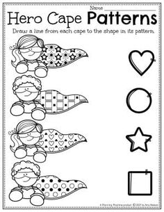 a printable worksheet for the hero cape pattern