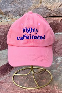 Funny Baseball Hat, Embroidered Ideas, Hats Ideas, Embroider Ideas, Pink Cotton Fabric, Funny Baseball, Trendy Shirt Designs, Hat Style