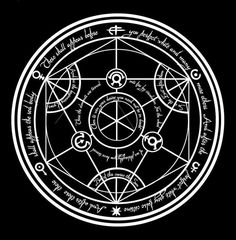 the wheel of fifth order written in white ink on a black background with other symbols around it