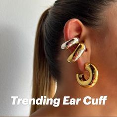 *Sold in Pairs - Color: Gold / Silver / Black - Size(Length*Width): 3cm x 0.98cm - Materials: 18K Gold Plated, Stainless Steel - SKU: JDE685 Wrap Earrings, Chunky Hoop Earrings, Gold Ear Cuff, Silver Ear Cuff, Ear Cuff Earings, Ear Cuffs, Fashion Jewelry Earrings, Stainless Steel Earrings, Cuff Earrings