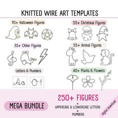 the instructions for how to make wire art templates with pictures and text on it