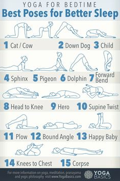 the best yoga poses for better sleep info sheet with instructions on how to do it