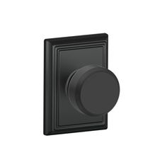 a black button on a white background