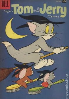 an old comic book with tom and jerry on it