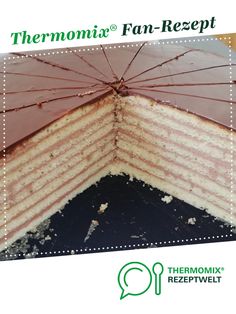 there is a cake that has been cut in half with the words thermomia on it