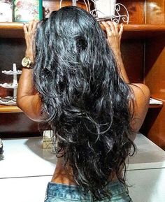 Indian Hair Cuts, Jet Black Hair, Long Dark Hair, Long Black Hair, Long Layered Hair, Beautiful Long Hair, Dream Hair, Love Hair, Layered Hair