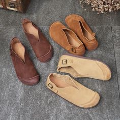 Comfortable, One of Kind. Flats online shop,|Cowhide/Calf|Rubber|Flat|Round Toe|Slip-On|Female|Pigskin|2cm|Apricot|Brown|Bronze|35|36|37|38|39|40|Summer Granny Shoes, Boots Diy, Moccasin Pattern, Buy Womens Boots, Ladies Slippers, African Dresses Men, Flats Online, Simple Shoes, Dark Coffee