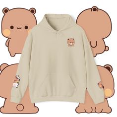 This Dudu version printed hoodie comes with 3 Dudu version prints: Dudu with Bubu doll, Dudu in costume, and smiling Dudu with the matching Bubu prints on the Bubu version. Hold hands with your partner and show off the couple together! Comes in 7 colors with drawstrings and kangaroo pocket to keep Dudu warm when not with Bubu. 50% cotton, 50% polyester (fiber content may vary for different colors) Medium-heavy fabric (8.0 oz/yd² (271 g/m Classic fit Tear-away label Runs true to size Cute Hoodie Sweatshirt For Streetwear, Cute Cotton Hoodie With Character Print, Cute Cotton Hoodie For Streetwear, Cute Crew Neck Hoodie For Streetwear, Cute Cartoon Print Hoodie With Crew Neck, Cute Hoodie With Cartoon Print And Crew Neck, Cute Cartoon Print Sweatshirt For Streetwear, Cute Cotton Hoodie With Cartoon Print, White Kawaii Hoodie With Letter Print