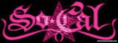 the word's name is spelled in pink ink on a black background with stars and swirls