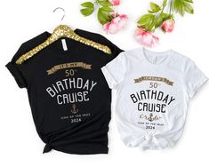 Matching Birthday Cruise Crew Shirts for Family, Birthday Crew, Birthday Cruise Shirts, Family Cruise Crew, Custom Cruise Birthday Trip Tees HOW TO ORDER: 1) Please, check and review all images in publication 2) Choose your t-shirt size and color 3) Enter personalization (if available) , following instruction 4) Click add to cart. You can go back to add more product 5) Click "Proceed to check out" 6) When you check out, you can add a note to seller for any request PRODUCT: These shirts are unisex sizes so they are for both men and women Measurement, brand and color charts are located in the listing photos 100% combed ring-spun cotton for solid colors Cotton and polyester blended for heathered colors PRODUCTION AND SHIPPING: Processing 1-3 days. First Class shipping with tracking is 2-5 bus Birthday Cruise Shirts For Couples, Birthday Crew Cruise Shirts, Birthday Cruise Shirts, First Family Cruise Shirt, Oh Ship It’s A Birthday Cruise Svg, Birthday Cruise, Cruise Shirts, Travel Tees, Birthday Trip