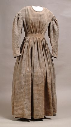 Homespun dress from Alabama, 1863 1800s Clothing, Pioneer Clothing, Pioneer Dress, Old Dress, Rpg Ideas, Era Fashion