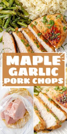 Maple Garlic Pork Chops are so tender and full of flavor! Boneless pork chops marinate in a delicious mixture of maple syrup, apple cider vinegar, and other spices to ensure they're loaded with tons of flavor when grilled or cooked in the skillet pan. Easy prep + easy ingredients = a seriously simple dinner idea for the entire family.