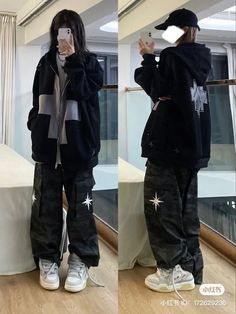 Wind Breakers Outfits, Acubi Fashion Baggy, Acubi Style Outfits Winter, Korean Tomboy Style Outfit, Swaggy Outfits, Tomboy Fashion