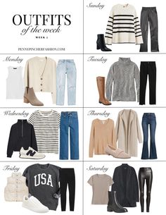 Travel Capsule Wardrobe Spring, Year Round Capsule Wardrobe, Penny Pincher Fashion, Everyday Casual Outfits, Penny Pincher, Travel Capsule Wardrobe