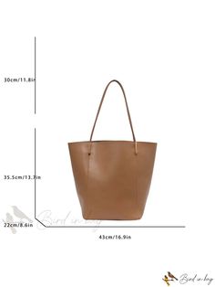 Bird in Bag - Simple Fashion Tote Bag with Neoprene Compartment for Commuting Modern Box Bag For Errands, Box Bag Tote For Errands, Versatile Bucket-shaped Shopping Bags, Versatile Bucket Shape Shopping Bags, Bucket Shape Shoulder Bag With Handles For Shopping, Large Capacity Bucket Shape Box Bag For Everyday Use, Brown Bucket Shopping Bag, Brown Bucket-shaped Shopping Bag, Everyday Large Capacity Bucket Shape Box Bag