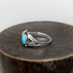 This Turquoise ring is set in solid sterling silver. As far as Turquoise Rings go this Turquoise Ring is stunning! Beautiful bright blue genuine turquoise, and an intricate flower design make this Turquoise Ring a winner! Flawless Turquoise stone! Turquoise Ring Measurements: ~ US Size 6.5 Turquoise Stones have been used for thousands of years, and are some of the oldest stones to be made into jewelry! They have impressive metaphysical properties, and are powerful healing stones that will filter Silver Turquoise Birthstone Ring For Anniversary, Turquoise Gemstone Ring For Promise, Turquoise Gemstone Promise Ring, Oval Turquoise Promise Ring, Sterling Silver Turquoise Ring As Birthstone, Sterling Silver Turquoise Ring, Oval Promise Ring, Nickel Free Round Turquoise Promise Ring, Nickel-free Round Turquoise Promise Ring, Nickel-free Turquoise Promise Ring