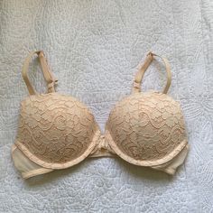 Color Looks A Little More Pink In Personwas Only Ever Tried On Feminine Cream Lace Bra, Cheap Lace Trim Push-up Bra, Cheap Cream Intimates With Built-in Bra, Pink Push-up Bra With Lace Trim, Cheap Lace Bra-friendly Intimates, Lace Bra, Target, Women's Intimates, Bra