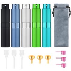 PRICES MAY VARY. 【Widely-Used】Those perfume atomizer bottles are very nice & slim easy to carry bottle which holds quite a bit of your favorite liquid emulsion such as different colognes, and aftershave, and barely takes up any room, a good choice for traveling, dating, party. 【Easy to Carry】The 8ml Perfume Atomizer is the perfect size for mobile storage or traveling. Handy carrying in your pocket, leaving in the car, or stashed in a backpack, duffle, or toiletry bag. No carrying around a bunch Small Perfume Bottles, Liquid Dispenser, Mini Fragrance, Lipstick Tube, Travel Perfume, Perfume Atomizer, Cologne Spray, Refillable Bottles, Travel Bottles