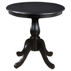 a small black table on a white background