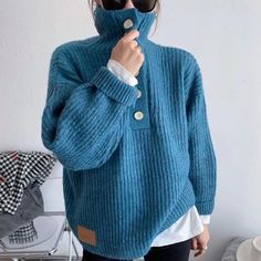 material: cotton blended , nylon SIZE unit:cm length 72-76 , bust/chest 116-124 , raglan sleeve 63-67 Note: 1 inch = 2.54 cm, 1 cm = 0.39 inch note: measurement by hands allow 2-3cm errors which is normal Cold Weather Long Sleeve Turtleneck, Blue Long Sleeve Turtleneck For Fall, Blue Long Sleeve Turtleneck With Ribbed Cuffs, Blue Ribbed Cuffs Turtleneck For Winter, Blue Winter Turtleneck With Ribbed Cuffs, Blue Ribbed Cuff Turtleneck For Winter, Blue Ribbed Collar Turtleneck For Winter, Blue Funnel Neck Sweater For Winter, Blue Funnel Neck Winter Sweater