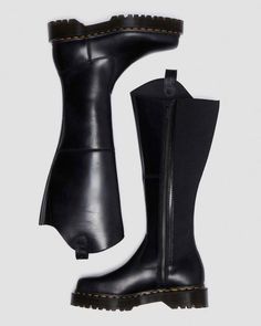 Chelsea Boots Heel, Black Dr Martens, Patent Boots, High Leather Boots, Lace Socks, Knee High Leather Boots, Shoe Obsession, Boots For Sale, Black Leather Boots