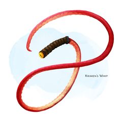 an illustration of a worm eating a snake's whip